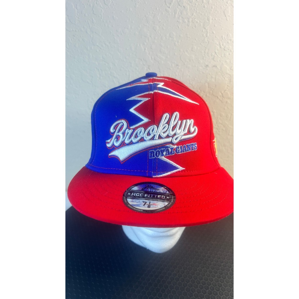 Headgear Classics Brooklyn Royal Giants Fitted Hat 7 1/8 Red Blue Negro Leagues